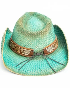 Shyanne Women's Cactus Flower Western Straw Hat 10 Shyanne Women's Cactus Flower Western Straw Hat -Cowboy Pradise 2000289844 400 P5