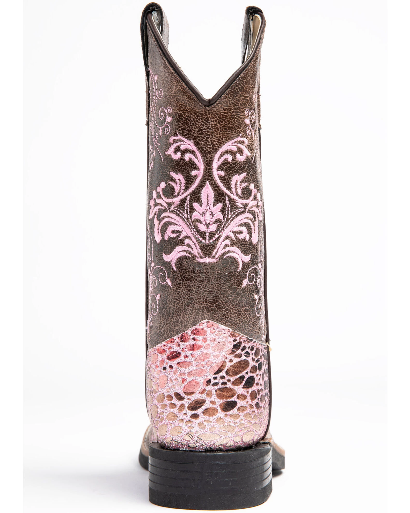 Shyanne Little Girls' Faux Leather Western Boots - Square Toe 5 Shyanne Little Girls' Faux Leather Western Boots - Square Toe - Image 5