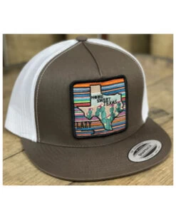 Lazy J Ranch Wear Men's Brown Home Sweet Texas Serape Patch Mesh-Back Ball Cap 