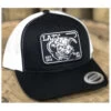 Lazy J Ranch Men's Black & White Elevation Cowhead Logo Patch Mesh-Back Ball Cap