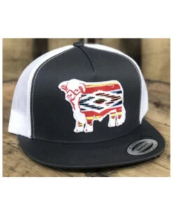 Lazy J Ranch Men's Serape Cow Patch Mesh-Back Ball Cap 