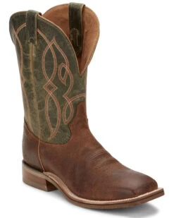 Tony Lama Men's Landgrab Brown Western Boots - Broad Square Toe