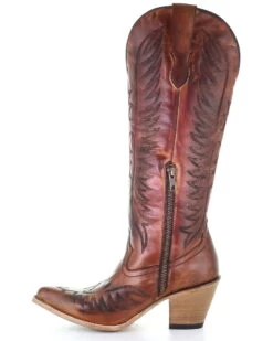 Corral Women's Cognac Embroidery Western Boots - Medium Toe -Cowboy Pradise 2000293441 200 P3