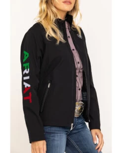 Ariat Women's Classic Team Mexico Flag Softshell Jacket 9 Ariat Women's Classic Team Mexico Flag Softshell Jacket -Cowboy Pradise 2000295225 001 P4