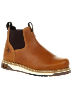 Georgia Boot Men's AMP LT Wedge Chelsea Work Boots - Soft Toe