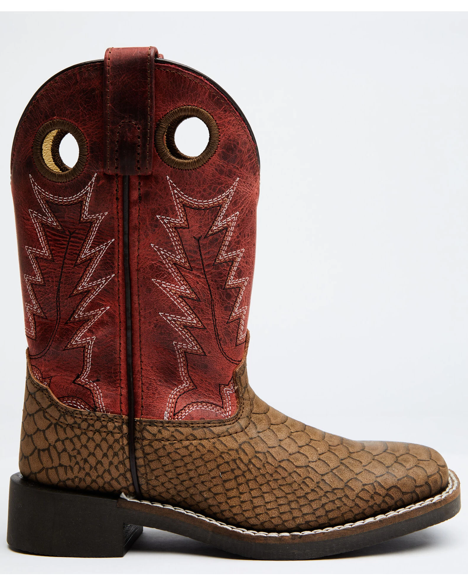 Cody James Boys' Reptile Print Western Boots - Broad Square Toe 2 Cody James Boys' Reptile Print Western Boots - Broad Square Toe - Image 2