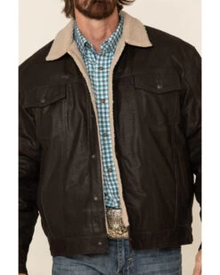 Cripple Creek Men's Leather Sherpa Lined Jacket 7 Cripple Creek Men's Leather Sherpa Lined Jacket -Cowboy Pradise 2000328849 200 P3