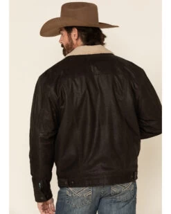 Cripple Creek Men's Leather Sherpa Lined Jacket 9 Cripple Creek Men's Leather Sherpa Lined Jacket -Cowboy Pradise 2000328849 200 P5
