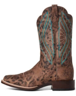 Ariat Women's Leopard Primetime Western Performance Boots - Broad Square Toe -Cowboy Pradise 2000331107 200 P3