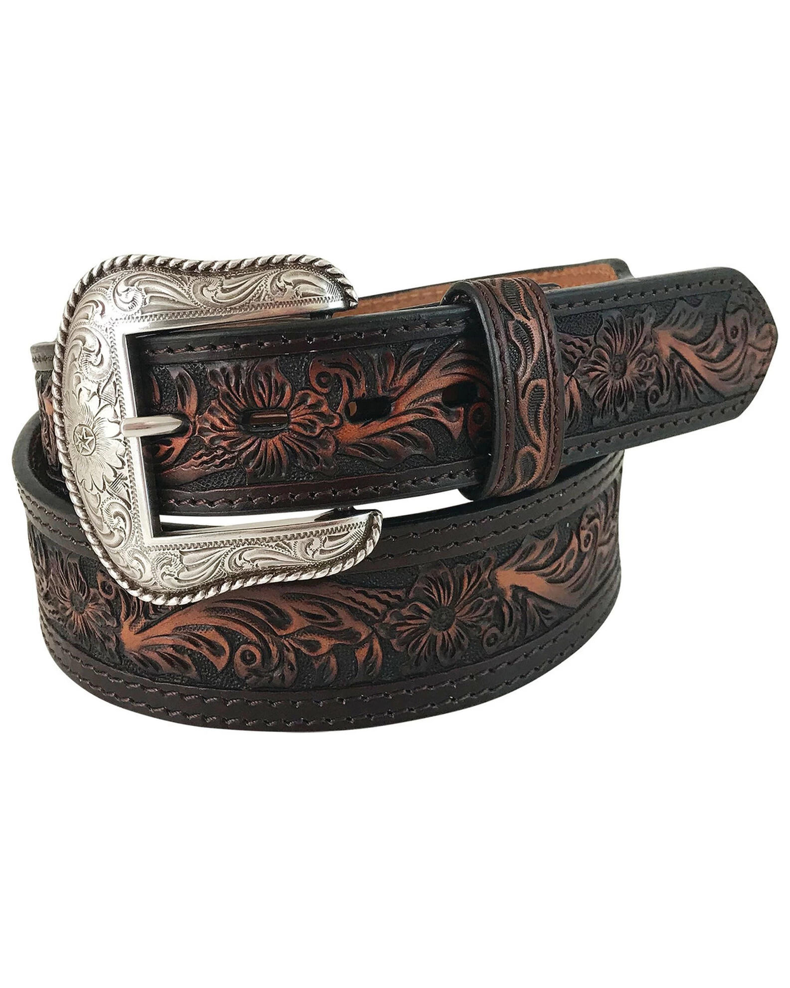Roper Men's Floral Strap Western Belt 1 Roper Men's Floral Strap Western Belt