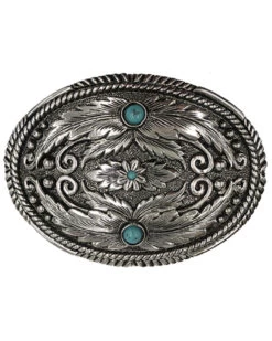 Cody James Men's Fancy Feathers Turquoise Buckle