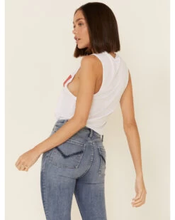 Wondery Women's Wild Bar Graphic Muscle Tank Top 9 Wondery Women's Wild Bar Graphic Muscle Tank Top -Cowboy Pradise 2000336327 100 P5