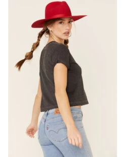 Ali Dee Women's Charcoal Rodeo Whiskey Cowboys Texas Graphic Tee  -Cowboy Pradise 2000337655 022 P4