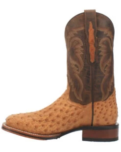 Dan Post Men's Kershaw Exotic Ostrich Skin Western Boots - Broad Square Toe -Cowboy Pradise 2000337937 280 P3