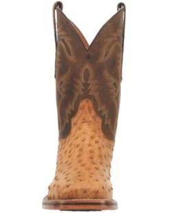 Dan Post Men's Kershaw Exotic Ostrich Skin Western Boots - Broad Square Toe -Cowboy Pradise 2000337937 280 P4