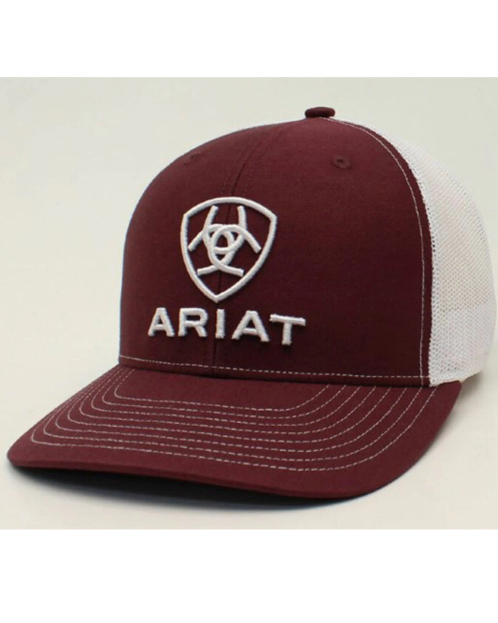 Ariat Men's Embroidered Logo Mesh Back Trucker Cap 1 Ariat Men's Embroidered Logo Mesh Back Trucker Cap
