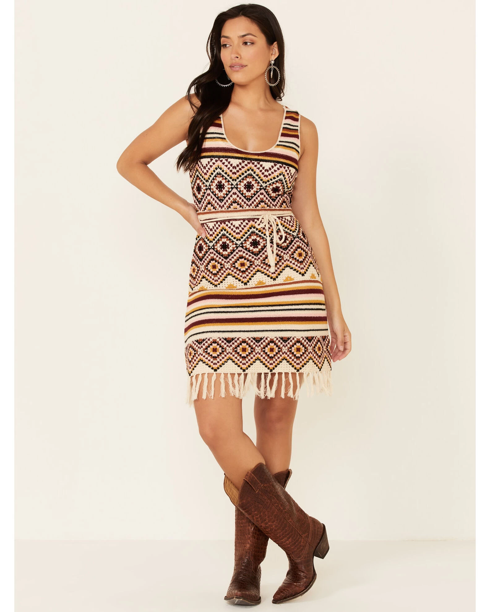 Idyllwind Women's Chilli Havana Nights Crochet Fringe Dress 2 Idyllwind Women's Chilli Havana Nights Crochet Fringe Dress - Image 2