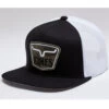 Kimes Ranch Men's Black & White Tall Boy Mesh-Back Ball Cap 