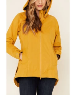 Outback Trading Co. Women's Solid Mustard Brookside Hooded Zip-Front Rain Jacket  -Cowboy Pradise 2000338849 702 P3
