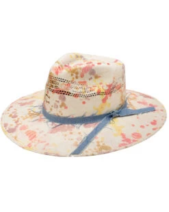 Charlie 1 Horse Women's Big Splash Splattered Print Western Straw Hat 