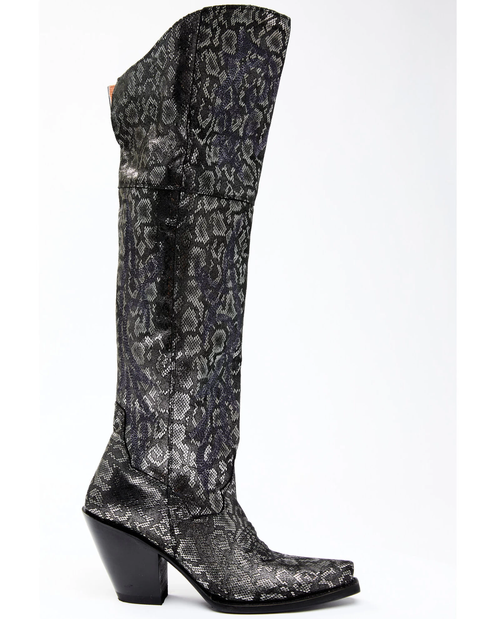 Dan Post Women's Black Snake Print Western Boots - Snip Toe 2 Dan Post Women's Black Snake Print Western Boots - Snip Toe - Image 2