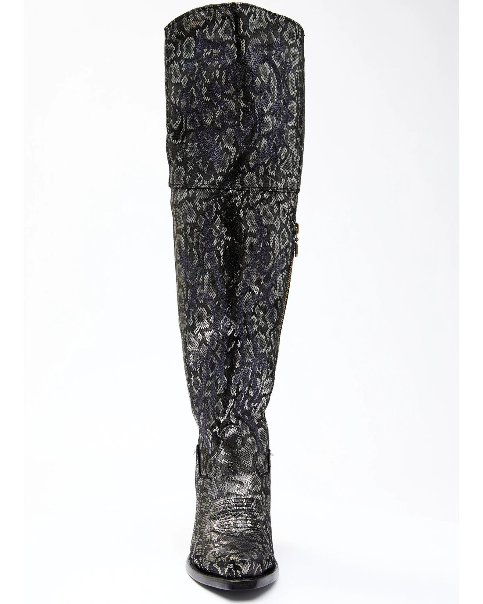 Dan Post Women's Black Snake Print Western Boots - Snip Toe 3 Dan Post Women's Black Snake Print Western Boots - Snip Toe - Image 3