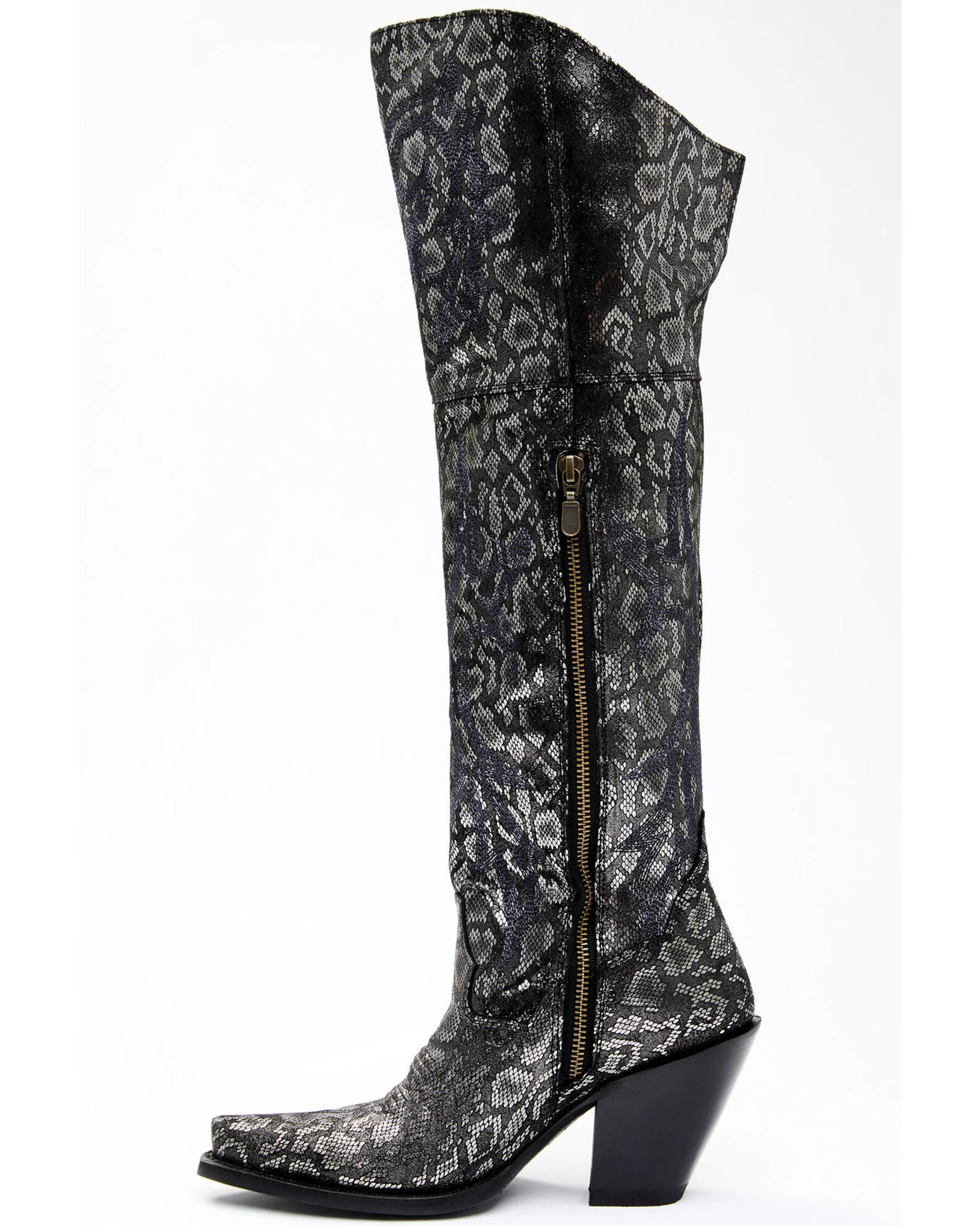 Dan Post Women's Black Snake Print Western Boots - Snip Toe 4 Dan Post Women's Black Snake Print Western Boots - Snip Toe - Image 4