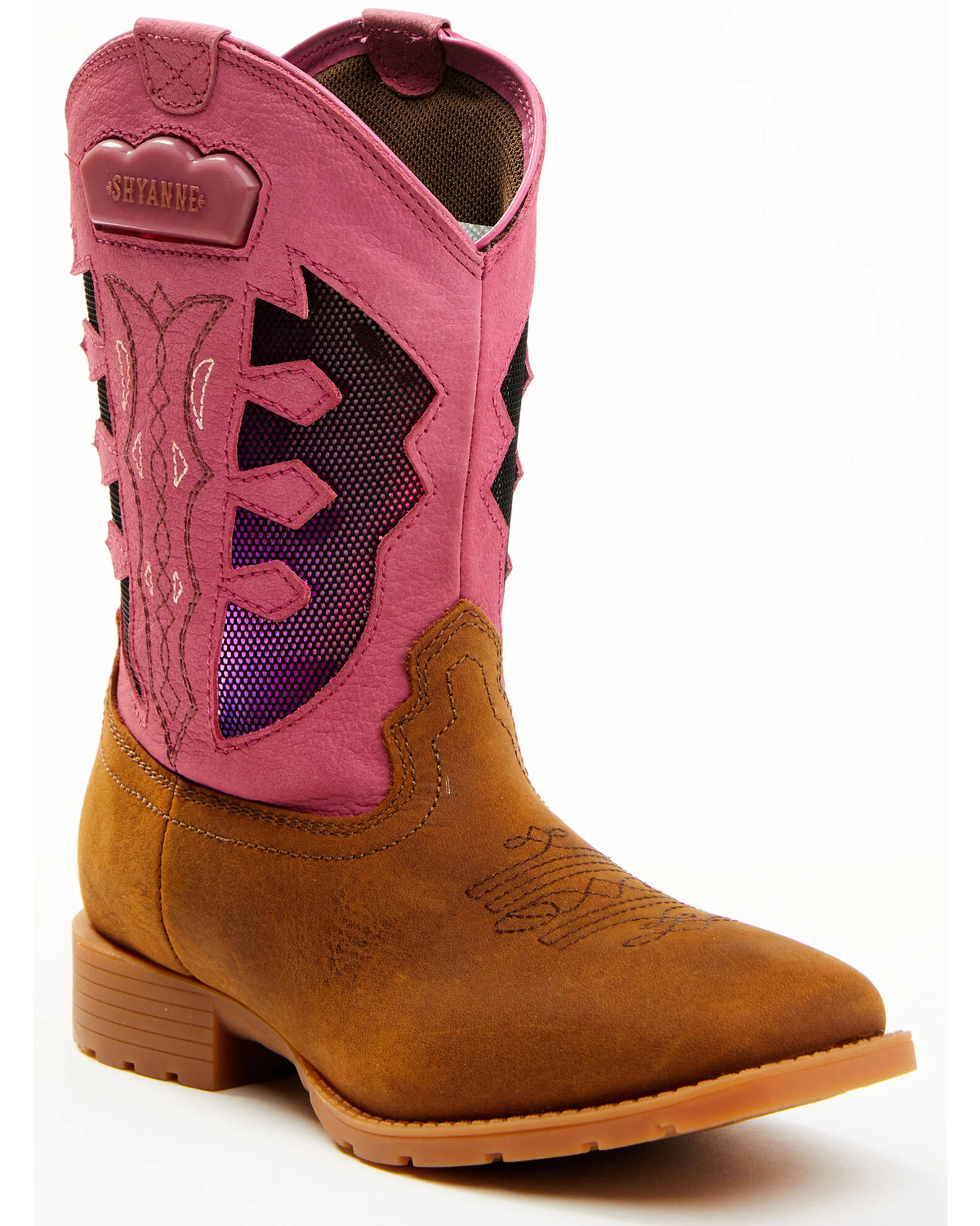 Shyanne Girls' Light-Up Western Boots - Round Toe 1 Shyanne Girls' Light-Up Western Boots - Round Toe