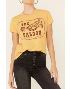 Bandit Brand Women's Mustard Silver Spur Spoon Graphic Tee  -Cowboy Pradise 2000341513 701 P3