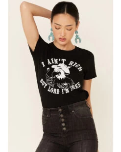 Bandit Brand Women's I Ain't Rich But Lord I'm Free Graphic Tee  -Cowboy Pradise 2000341514 001 P3