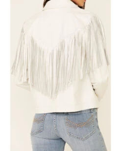 Idyllwind Women's Day Off Fringe Zip-Front Leather Jacket - White  -Cowboy Pradise 2000342568 105 P3