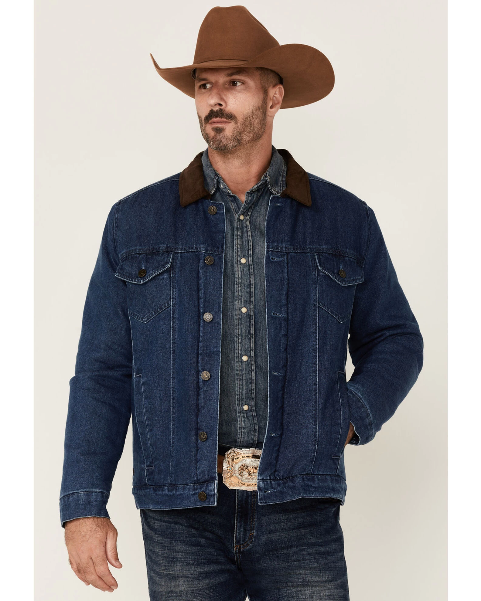 Cody James Men's Grand Teton 3.0 Sherpa-Lined Button-Front Denim Jacket 2 Cody James Men's Grand Teton 3.0 Sherpa-Lined Button-Front Denim Jacket - Image 2