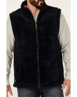 Moonshine Spirit Men's Kern Valley Faux Fur Zip-Front Fleece Vest  -Cowboy Pradise 2000343386 410 P3