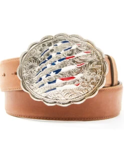 Shyanne Women's Brown Americana Slashed Belt