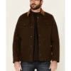 Pendleton Men's Solid Olive Canvas Snap-Down Shirt Jacket