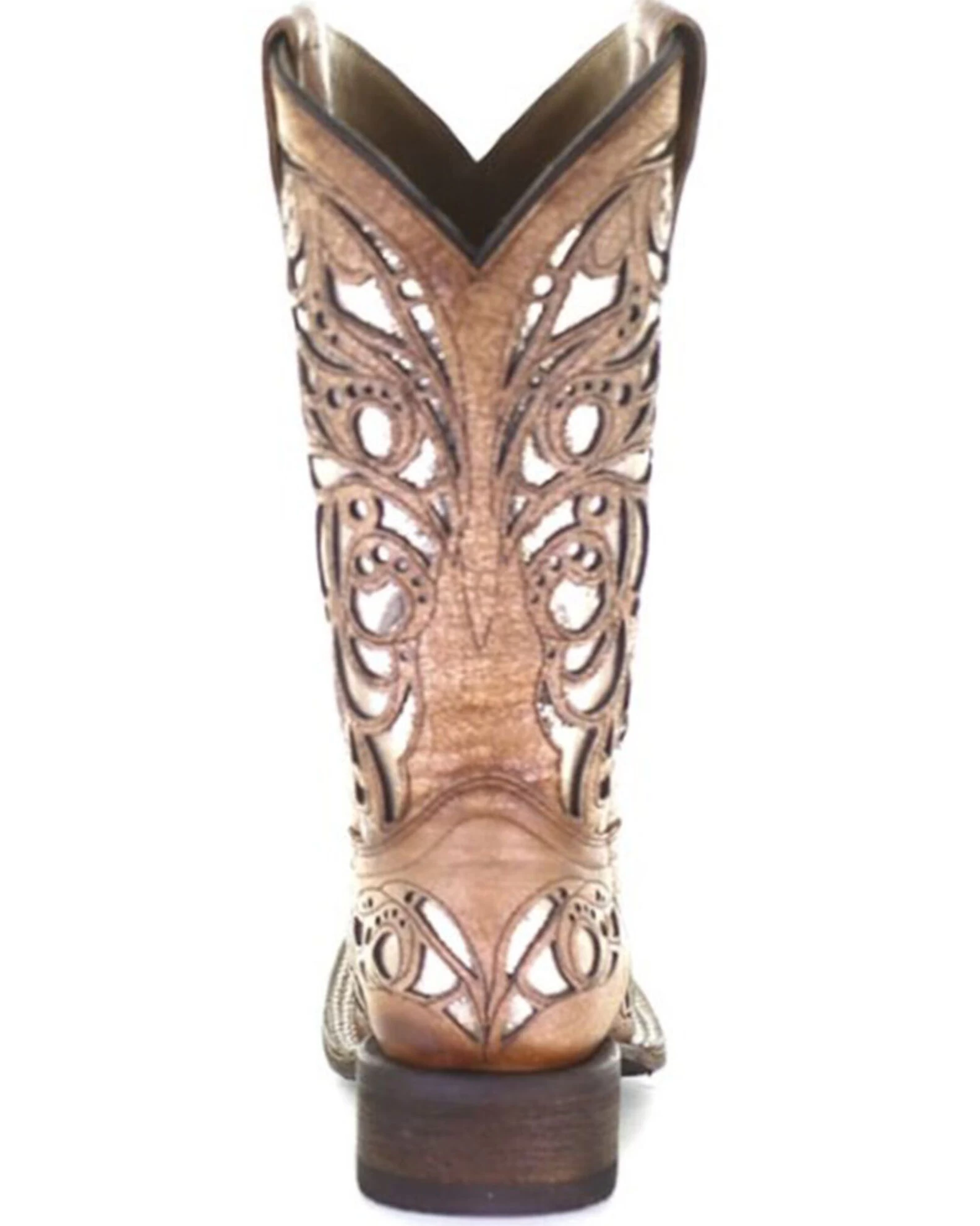 Corral Girls' Shiny Inlay Western Boots - Square Toe 5 Corral Girls' Shiny Inlay Western Boots - Square Toe - Image 5