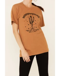 Ali Dee Women's Camel Howdywood Graphic Short Sleeve Tee 6 Ali Dee Women's Camel Howdywood Graphic Short Sleeve Tee -Cowboy Pradise 2000345554 290 P3