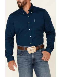 Cinch Men's Modern Fit Solid Navy Long Sleeve Button-Down Western Shirt  -Cowboy Pradise 2000345900 400 P3