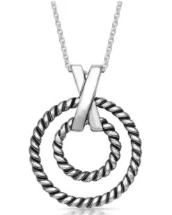 Montana Silversmiths Women's Topped With A Kiss Rope Necklace