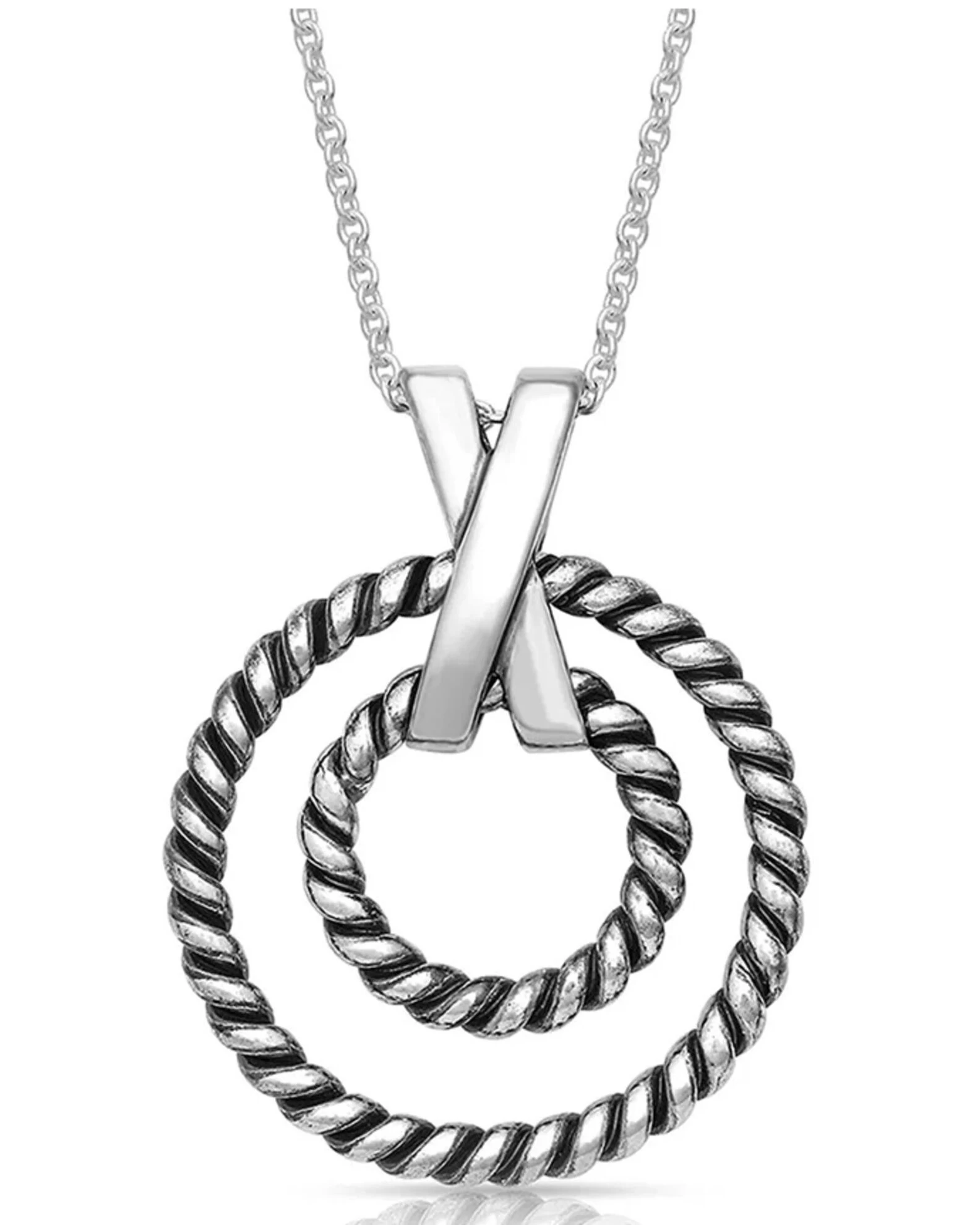 Montana Silversmiths Women's Topped With A Kiss Rope Necklace 1 Montana Silversmiths Women's Topped With A Kiss Rope Necklace