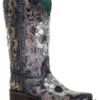 Corral Women's Floral Skull Embroidery & Studs Western Boots - Square Toe