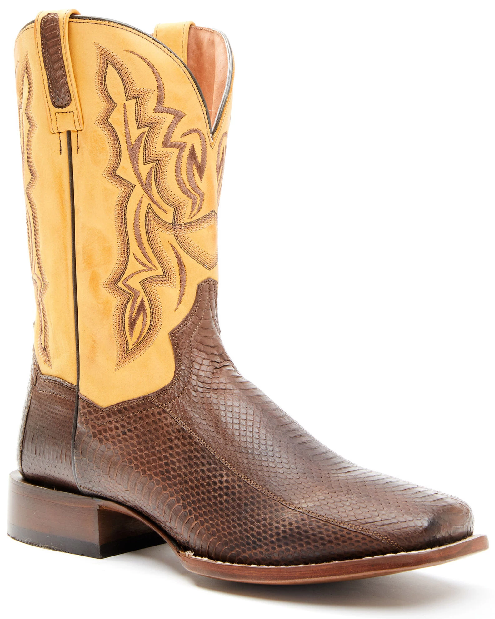 Dan Post Men's Exotic Snake Western Boots - Broad Square Toe 1 Dan Post Men's Exotic Snake Western Boots - Broad Square Toe