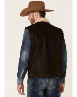 Cripple Creek Men's Mocha Lightweight Buffalo Nappa Snap-Front Leather Vest 7 Cripple Creek Men's Mocha Lightweight Buffalo Nappa Snap-Front Leather Vest -Cowboy Pradise 2000349371 200 P4