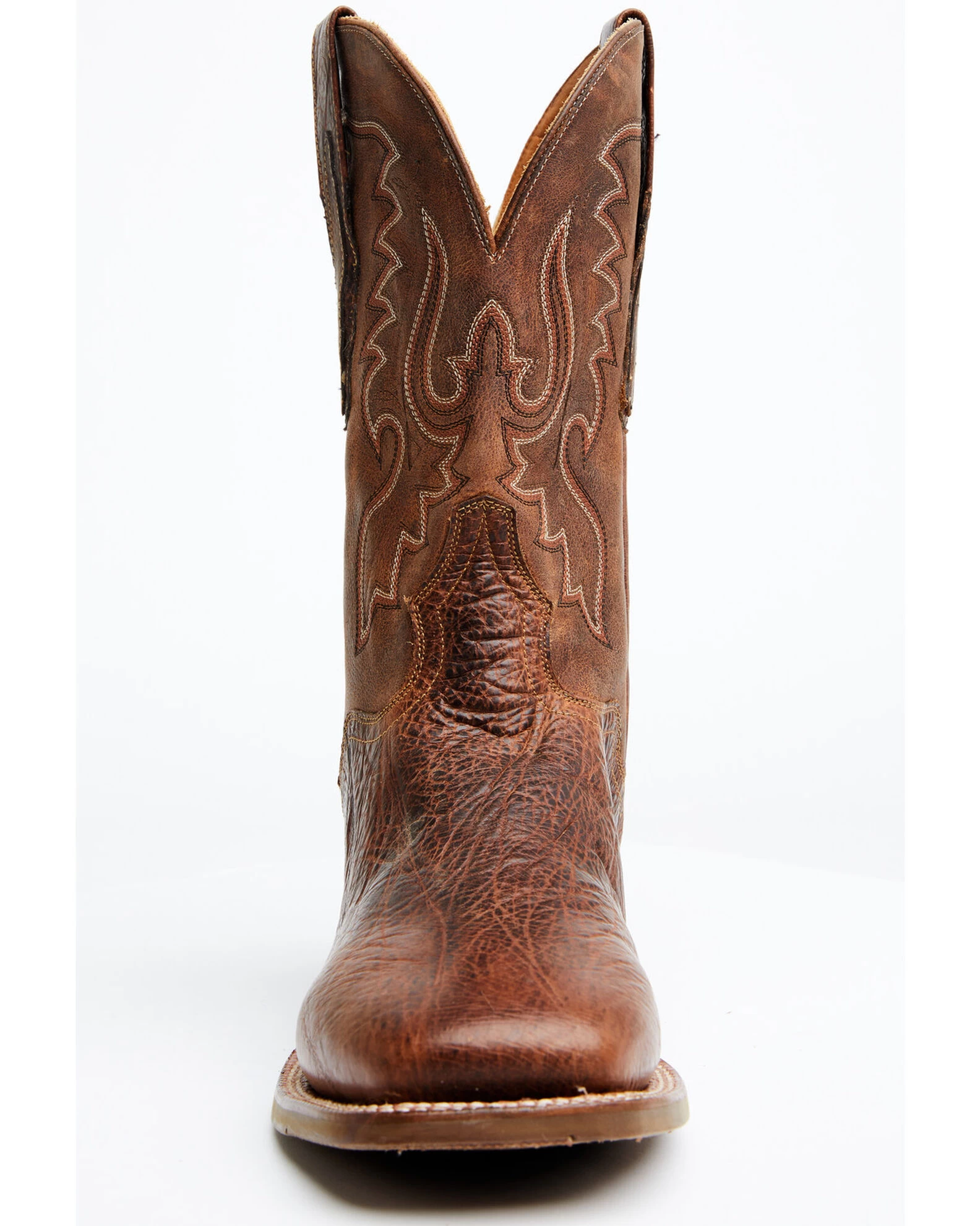El Dorado Men's Rust Bison Western Boots - Broad Square Toe 4 El Dorado Men's Rust Bison Western Boots - Broad Square Toe - Image 4