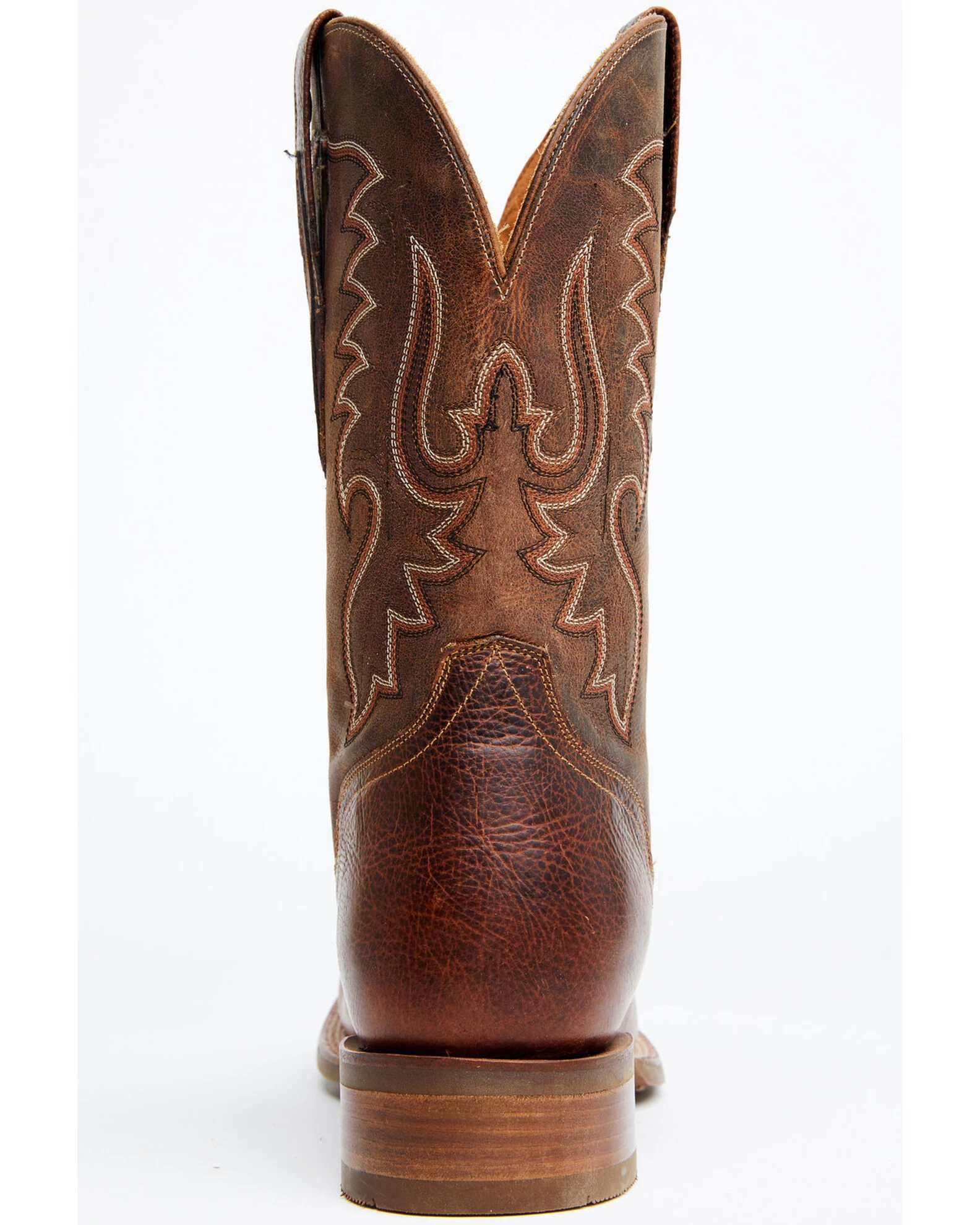 El Dorado Men's Rust Bison Western Boots - Broad Square Toe 5 El Dorado Men's Rust Bison Western Boots - Broad Square Toe - Image 5