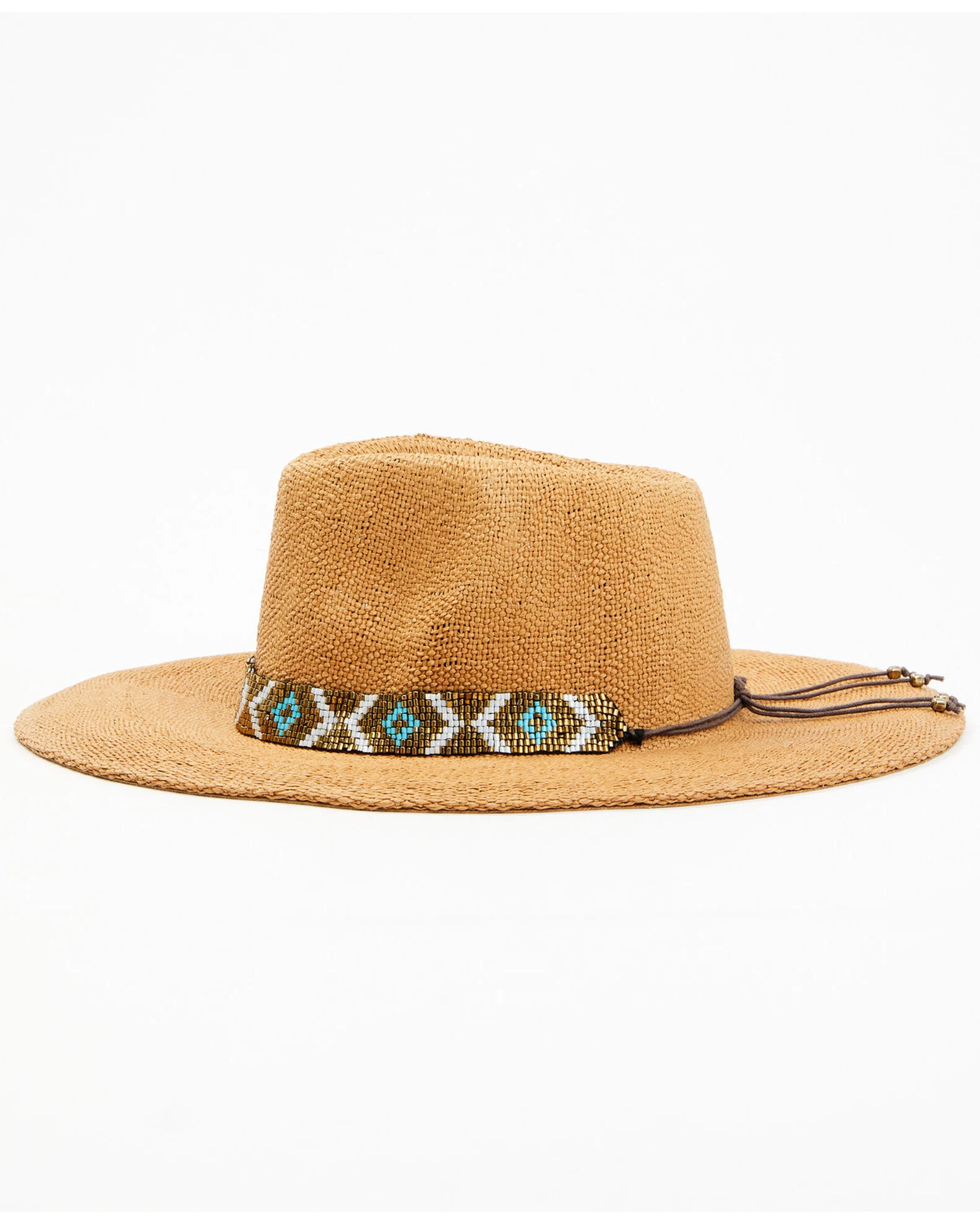 Nikki Beach Women's Beaded Trim Band Toyo Straw Rancher Hat 3 Nikki Beach Women's Beaded Trim Band Toyo Straw Rancher Hat - Image 3