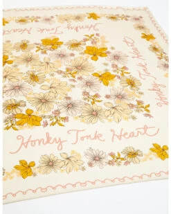 Idyllwind Women's Blush Silk Floral Honky Tonk Heart Bandana  -Cowboy Pradise 2000351795 681 P3