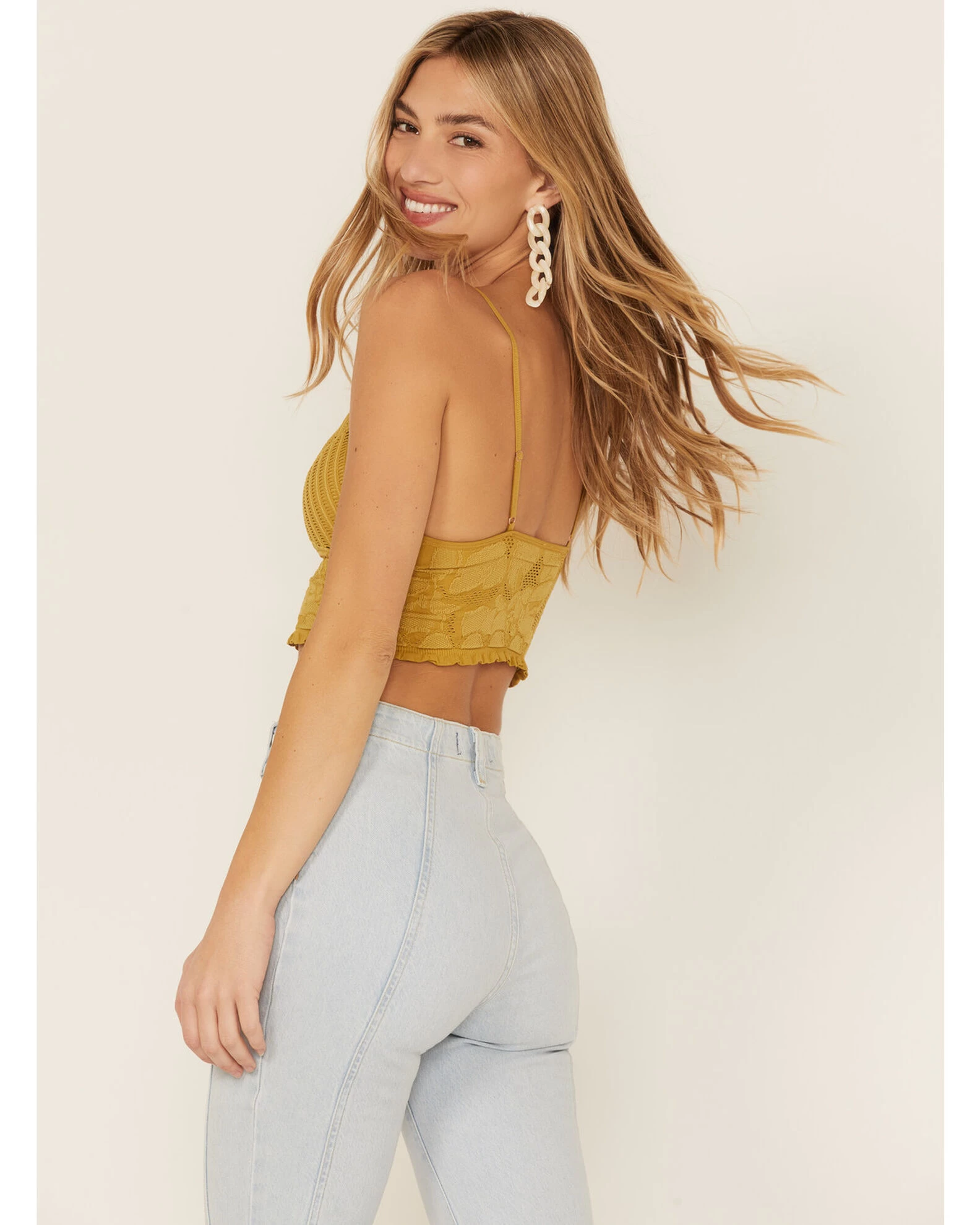 Fornia Women's Seamless Floral Bralette 3 Fornia Women's Seamless Floral Bralette - Image 3