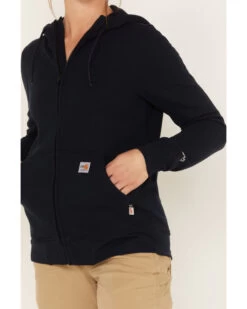 Carhartt Women's Force FR Relaxed Fit Zip Front Sweatshirt Work Hoodie 6 Carhartt Women's Force FR Relaxed Fit Zip Front Sweatshirt Work Hoodie -Cowboy Pradise 2000353508 410 P3