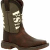 Durango Boys' Lil' Rebel USA Flag Western Boots - Broad Square Toe